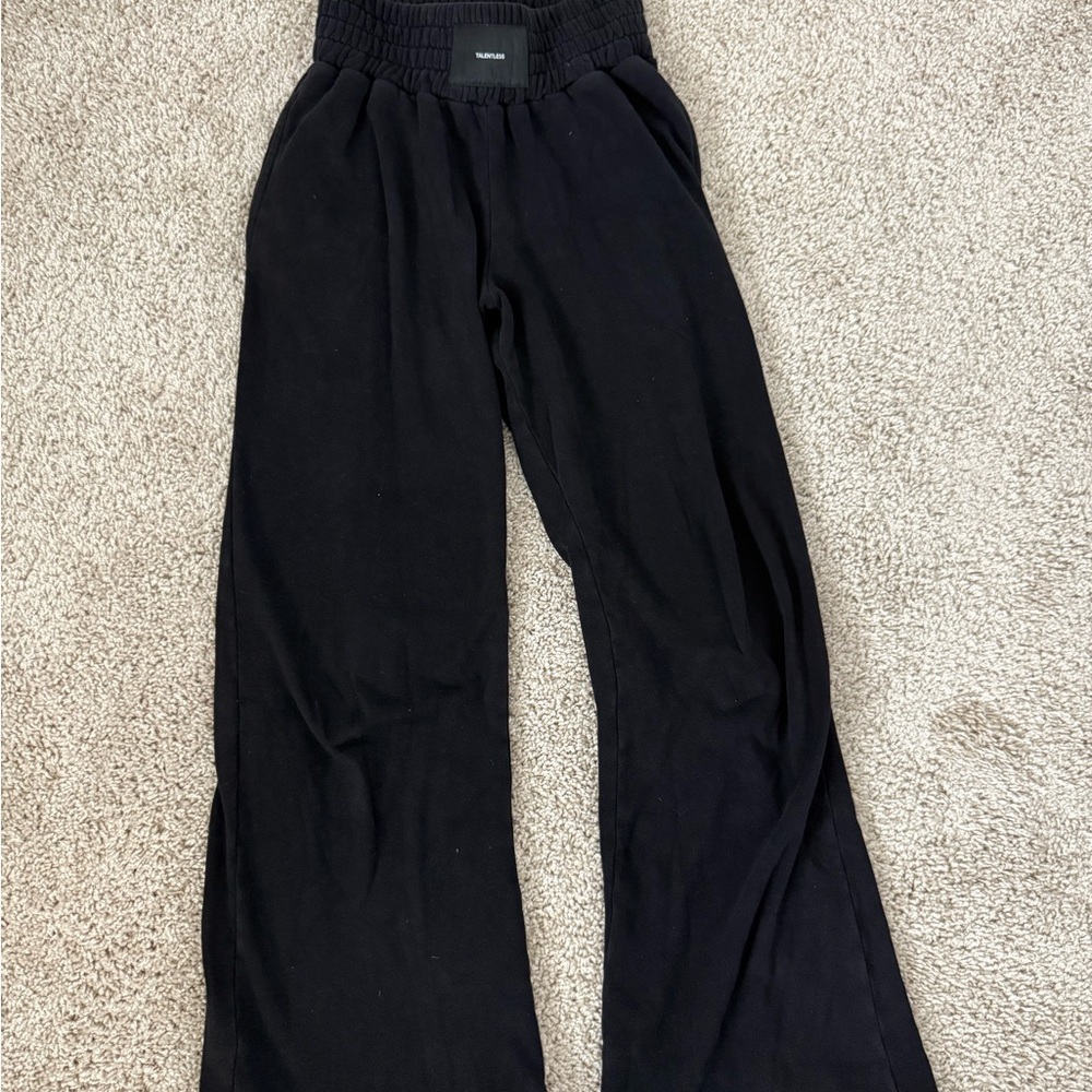 TALENTLESS Black wide leg boxing pants